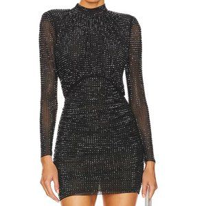 Self Portrait - Mesh Rhinestone Dress
